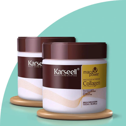 Máscara de Colágeno Karseell Original: Renovação e Brilho para Cabelos 500ml