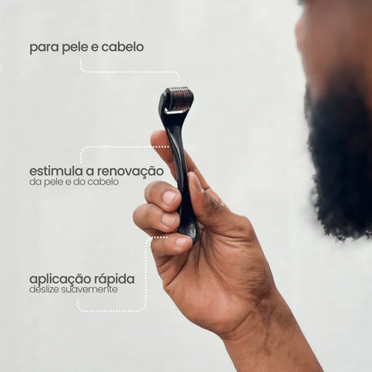 DermaRoller 0,5mm: Rolo Estimulador para Crescimento Capilar