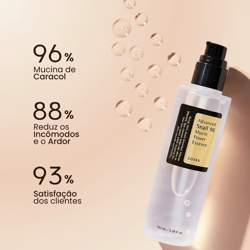 Sérum Coreano Advanced Snail 96: Reparação com Mucina de Caracol