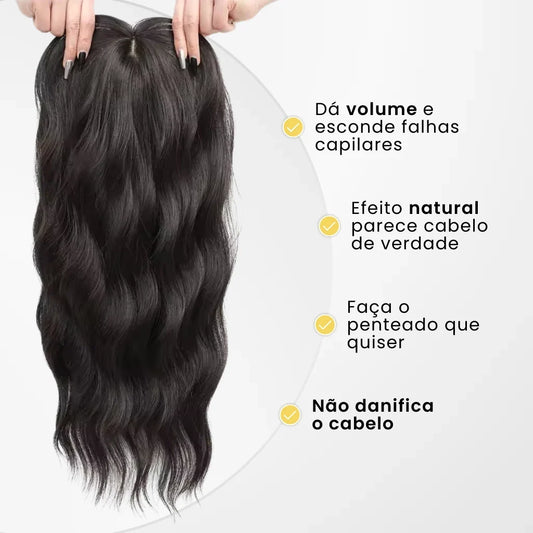 Top Closure - Topo de Cabelo Ondulado 50cm | Para Alopecia e Falhas