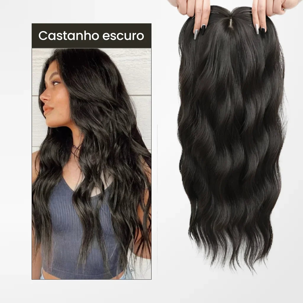 Top Closure - Topo de Cabelo Ondulado 50cm | Para Alopecia e Falhas