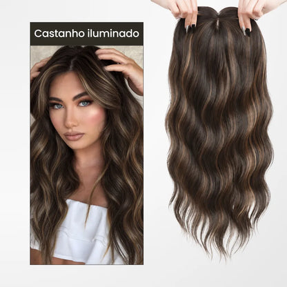 Top Closure - Topo de Cabelo Ondulado 50cm | Para Alopecia e Falhas
