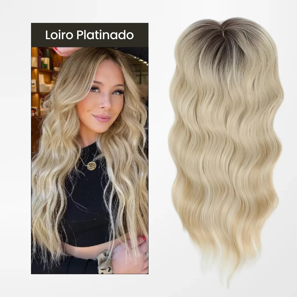 Top Closure - Topo de Cabelo Ondulado 50cm | Para Alopecia e Falhas