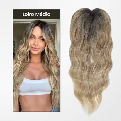 Top Closure - Topo de Cabelo Ondulado 50cm | Para Alopecia e Falhas