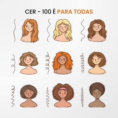 Máscara de Reconstrução Capilar CER-100: força e brilho da raiz às pontas