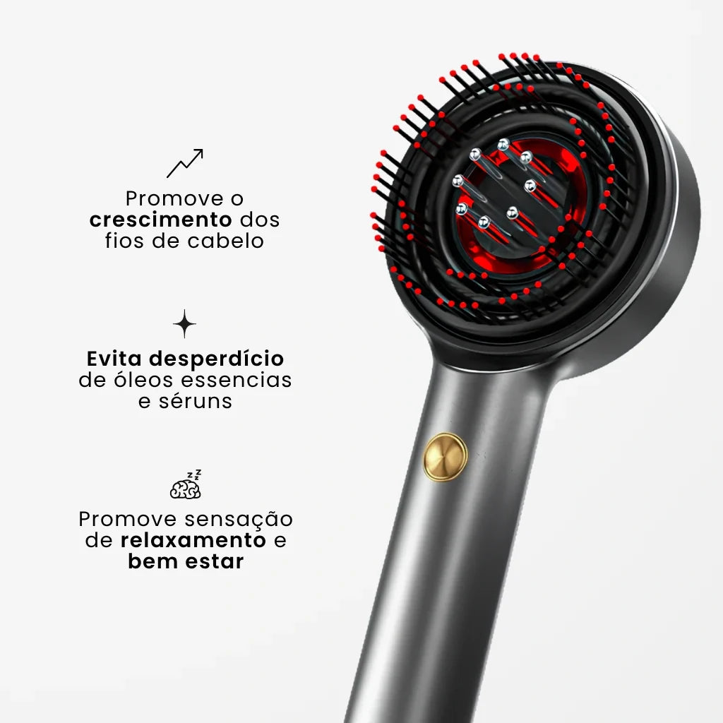 Pente BreoBrush: Terapia de Luz, Massageador e Difusor