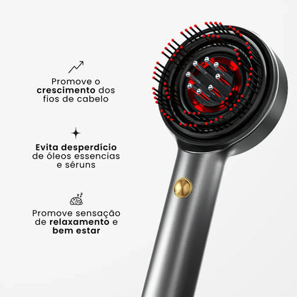 Pente BreoBrush: Terapia de Luz, Massageador e Difusor