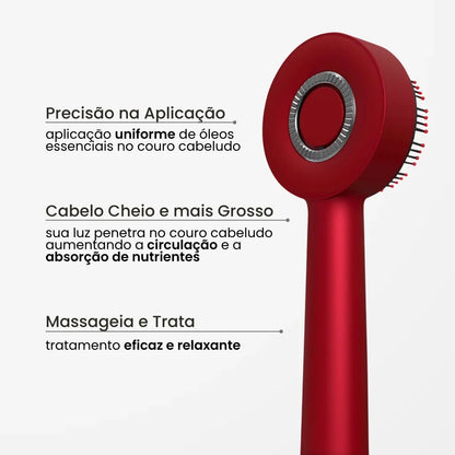 Pente BreoBrush: Terapia de Luz, Massageador e Difusor