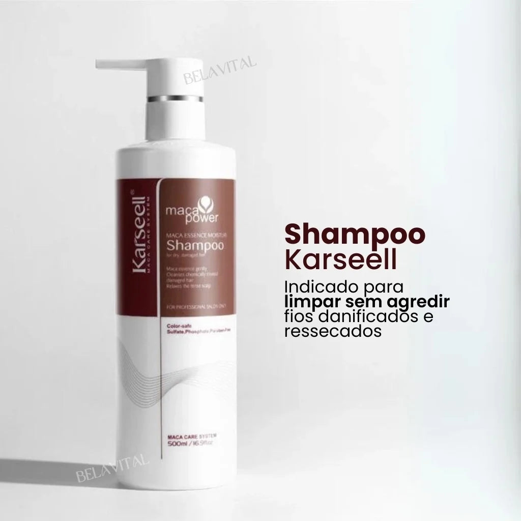 Kit Karseell Completo: Shampoo, Condicionador e Máscara