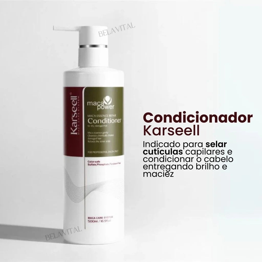 Kit Karseell Completo: Shampoo, Condicionador e Máscara